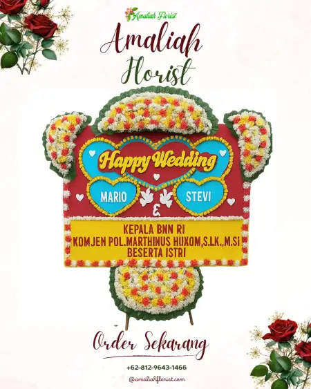 Papan Bunga Pernikahan Mireng